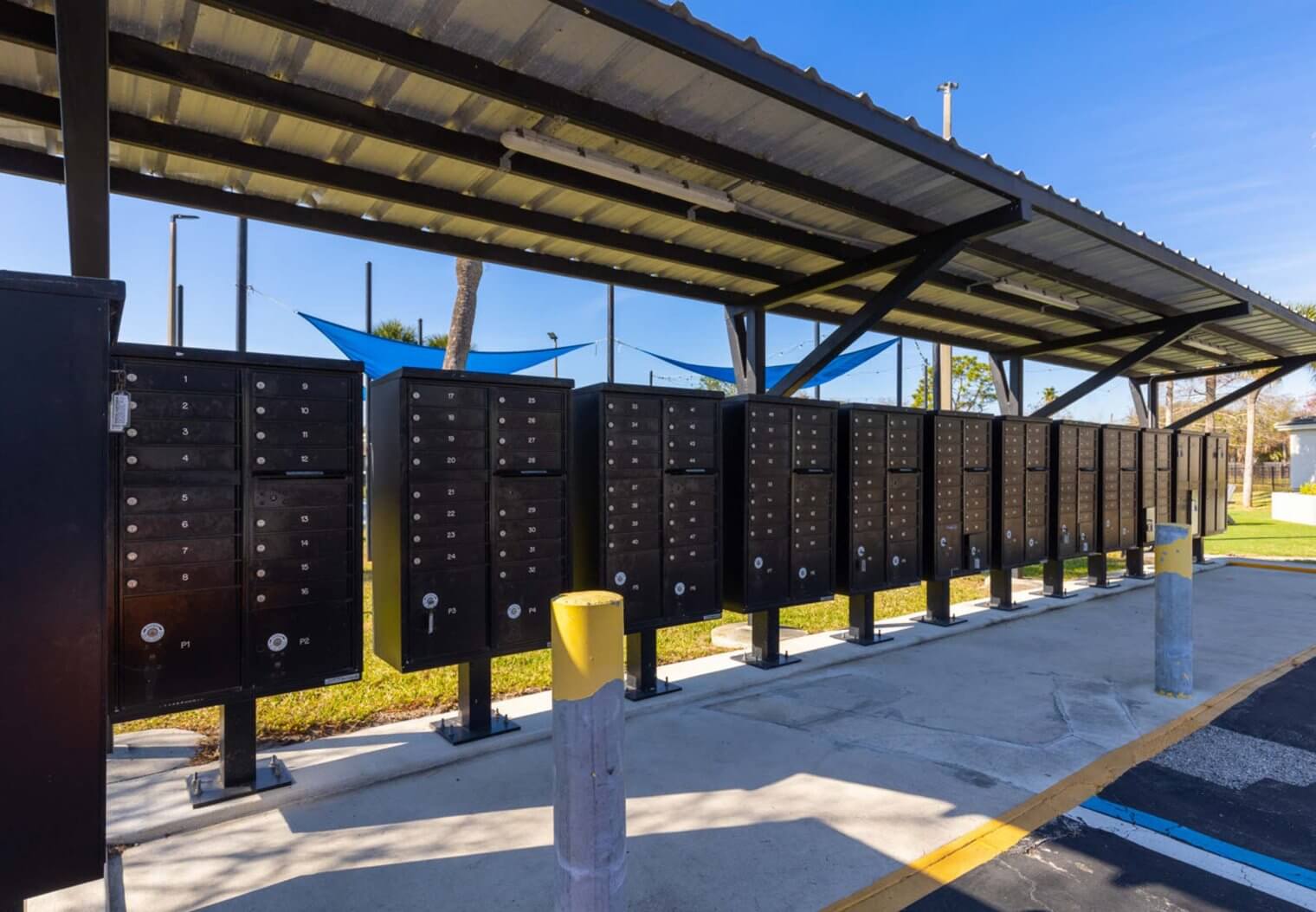 mail boxes at villas at blue cove apartments melbourne